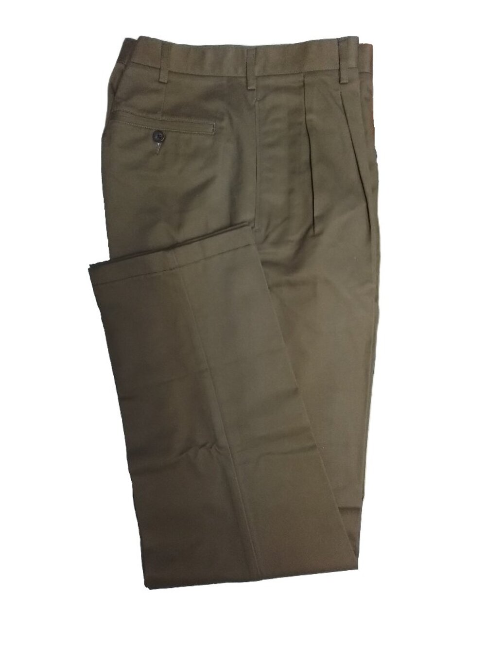 Lands' End Men's Traditional Fit Pleated Front Chino Pants 35x34 NWOT